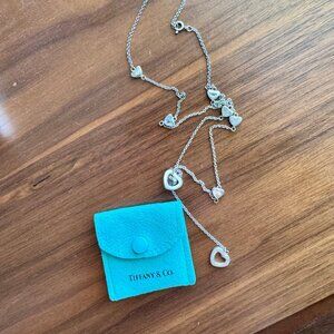 TIFFANY & CO. Multi-Heart Link Lariat Necklace - Sterling Silver - Authentic